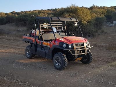 מערכת כיבוי מקצועית 350 ל' ע"ג טרקטור משא